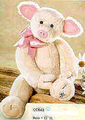 Rose Pig is 13 inches tall & heavy